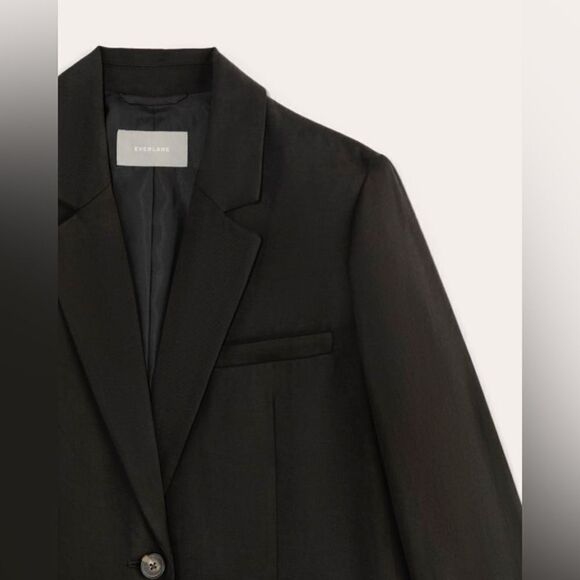 NWT Everlane The Tencel Oversized Black Blazer Jacket in Buttersmooth Size 8 - Picture 9 of 14